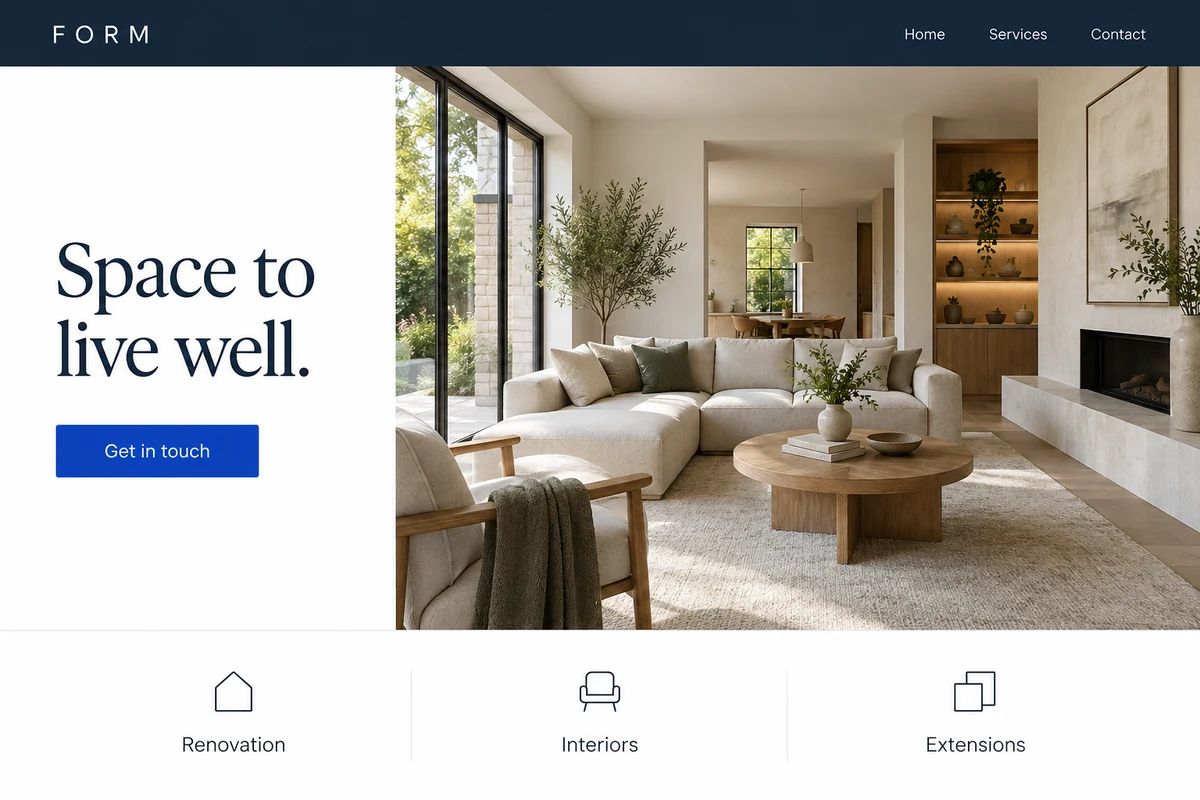 Illustrative business website concept